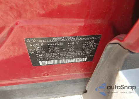 2020 Hyundai Santa Fe Se из США, поврежденный, VIN 5NMS23AD1LH156641